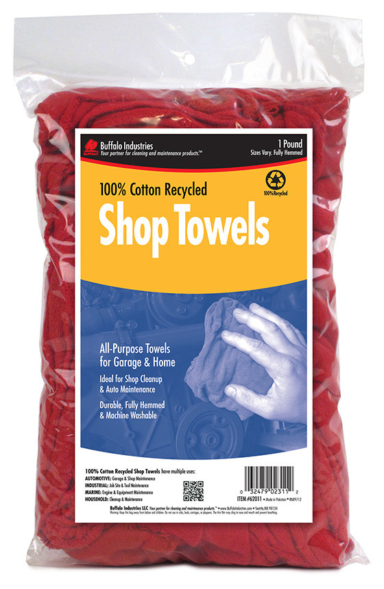 Buffalo 62011 Recycled Shop Towels 1Lb Bag
