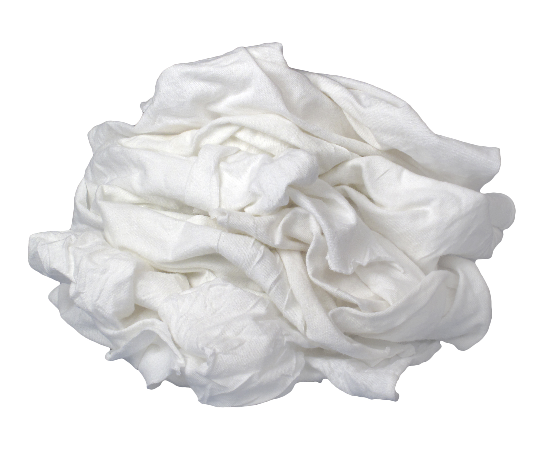 Buffalo Industries (10520) Absorbent White Recycled T-Shirt Cloth Rags - 4  lb. box - For All-purpose Wiping, Cleaning, and Polishing - Made from 100%